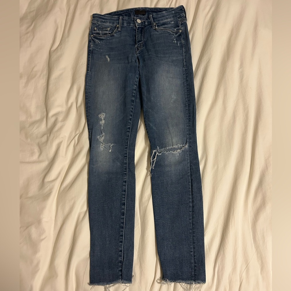 Mother Distressed Ripped Jeans